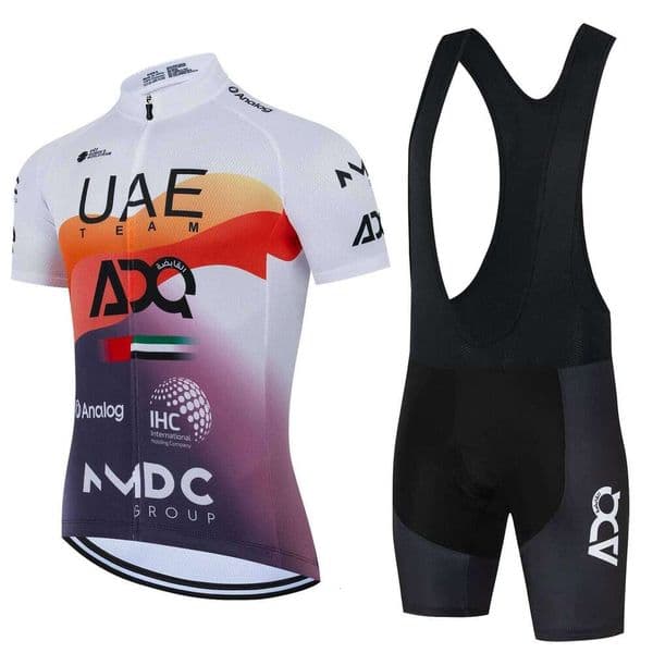 New UAE Team 2026 Jersey Set Men Short Sleeve Cycling Clothing Road Bike Shirts Suit Bicycle Bib Shorts MTB Ropa 26Y0515