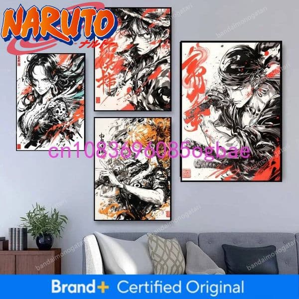 Naruto Wallpaper Classic Anime One Piece Zoro Poster Ink HD Print Canvas Painting Wall Art Mural Suitable For Home Wall Decoration Picture Gift Hot Sell