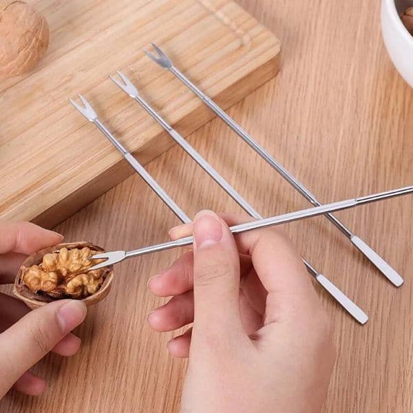 5pcs/lot Robust and High Quality Lobster Forks Walnut Gadgets Seafood Function Fruit Tools Kitchen Needl ddmythur