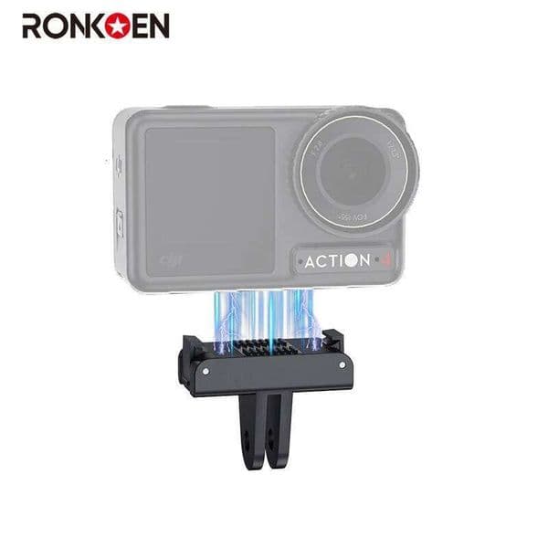 Ronkoen For DJI Osmo Action 5 Pro Stable Installation Foldable Quick-release Two Claw Mount Magnetic Adapter Base