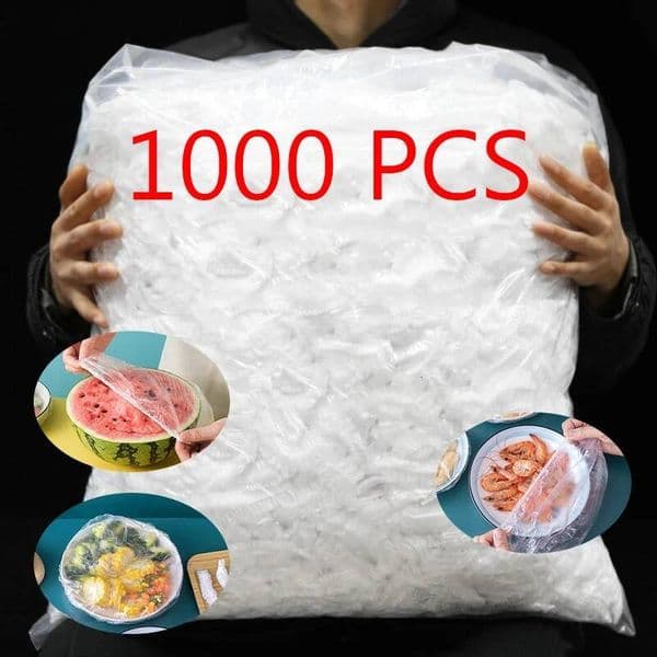 100/1000 pcs Saran Wrap Disposable Food Cover Grade Fruit Vegetable Storage Elastic Plastic Kitchen Fresh Keeping Bag ddmythur