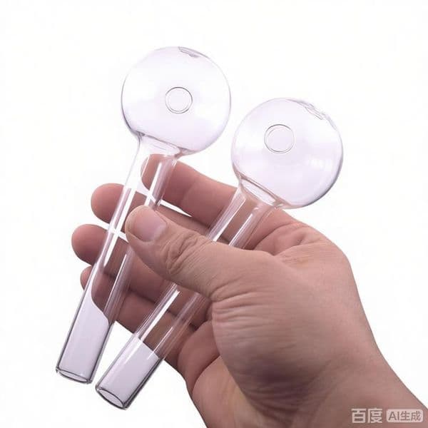 Wholesale USA Popular Super big large 50mm ball Glass Oil Burner pipe 6inch Clear Thick heady Smoking Hand pipes