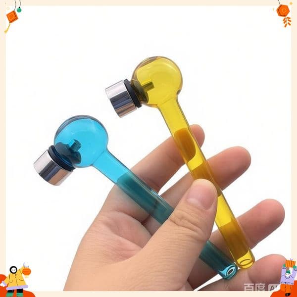 Wholesale Mini 11cm Colorful Rainbow Glass tobacco hand pipe for smoking with Metal Screen tobacco bowl