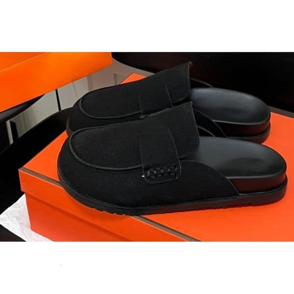 2026 new model H designer shoes toe caps slippers women s outdoor wear high end feel thick soled sandals women s one foot lazy slippers women s trendy shoes