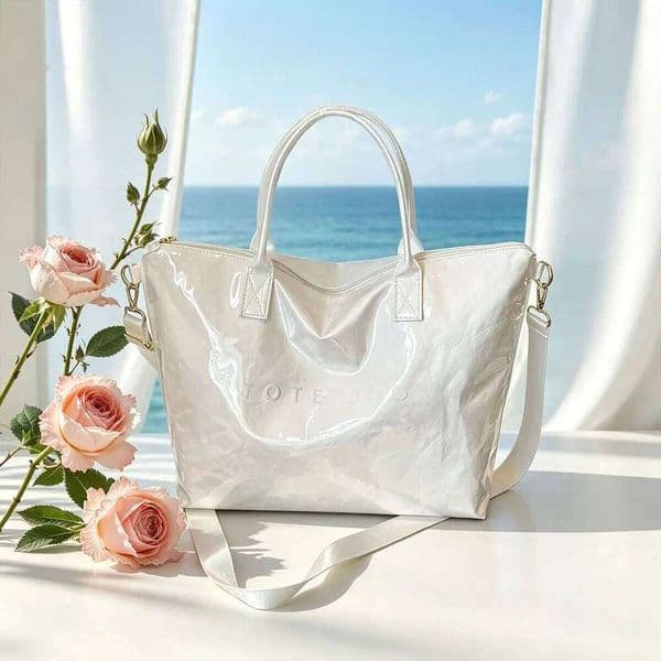 Personalized Trend Large Capacity Transparent PVC Outdoor Waterproof Jelly Tote Bag Tourism Beach Handbag