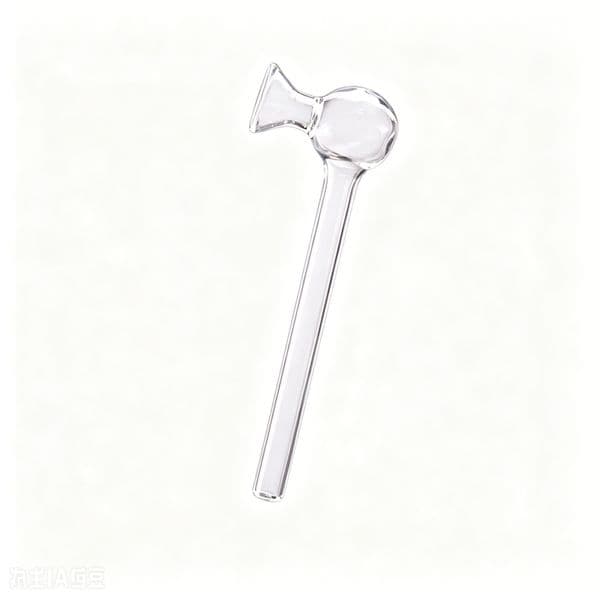 Wholesale Clear Thick heady Smoking Funnel Shape Glass Oil Burner Pipe 10cm Mini Clear Handmade glass Tube nails pipes