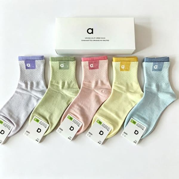 Cotton Blend Grip Socks for Athletic Training Quick Dry, Moisture Wicking, Arch Support for Workout, Multicolor Set
