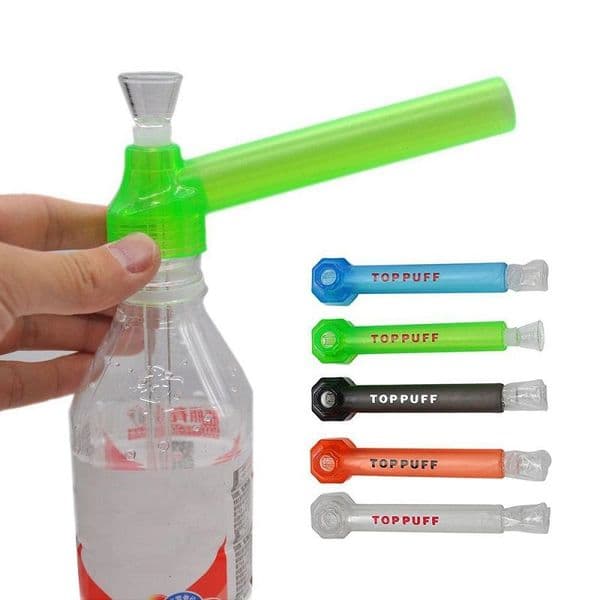 Ship By Boat TOPPUFF Acrylic Bong Smoking Accessories Portable Screw-On Water Pipe For Tobacco Herb Holder instant screw on Hookah Tax Duty Free HJ