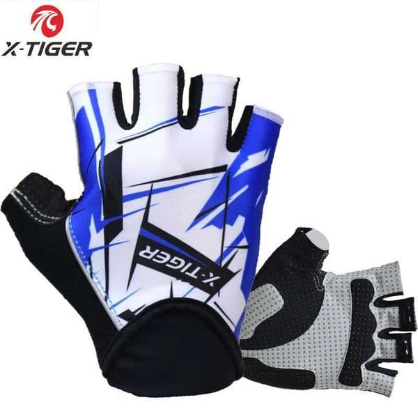 X-Tiger Cycling Gloves Mens MTB Road Gloves Reflective Mountain Bike Half Finger Gloves Bicycle Non-slip Sports Gloves H260518