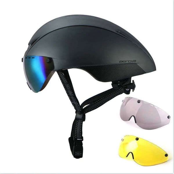 NEW YUMAJ TT Goggle Aero Road Bicycle Helmets Racing Bike Sports Safety Helmet Cycling White Adjustable 26Y0518