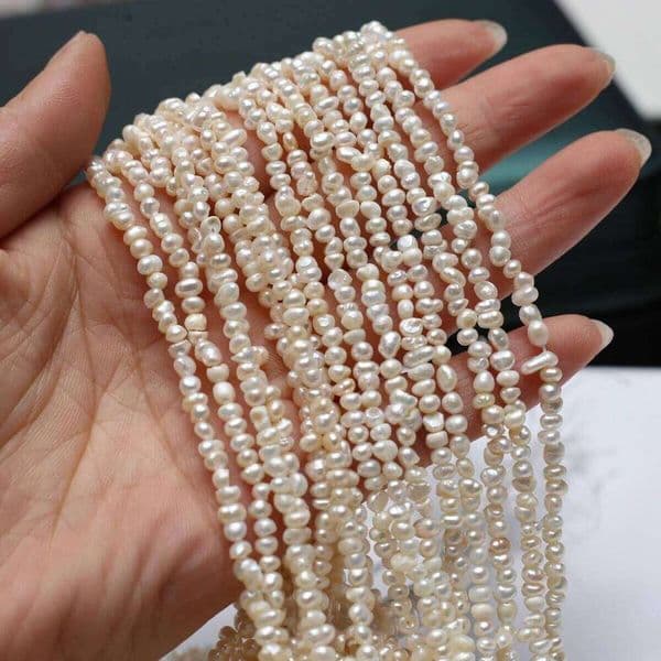 3-4mm Irregular Shape Natural Freshwater Pearl Loose Beads for Jewelry Making Supplies DIY Women Necklace Bracelet Accessories