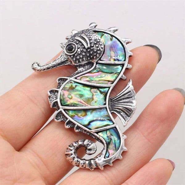 56x40mm Natural Abalone Shell Pendant Handmade Hippo Shape Charms for Jewelry Making Supplies DIY Necklace Brooches Accessories