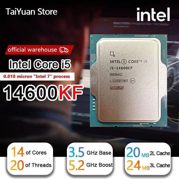 Intel Core i5-14600KF i5 14600KF CPU processor LGA 1700 New but without cooler