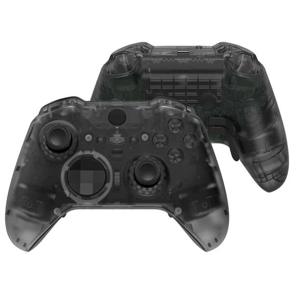 eXtremeRate Clear Full Set Shell w/Buttons Replacement Faceplate Back Plate for Xbox Elite Series 2 Core Controller - Model 1797 H260519