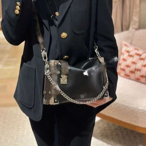 2025 Cross-Border Handheld Soft Box Bag, Fashionable And High-End, Printed With Contrasting Colors, Light Luxury Single-Shoulder Crossbody Handbag