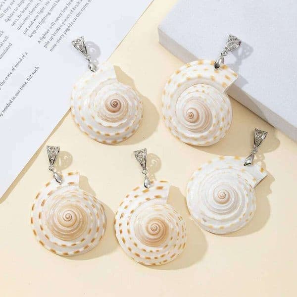 1pc Natural Pendant Conch Shell Shape Semi-Finished Charms for Jewelry Making Supplies DIY Necklace Earrings Accessories