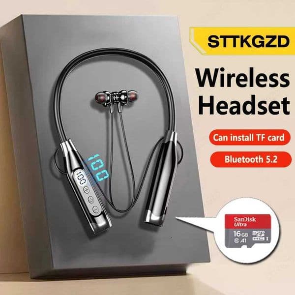Wireless Headphones Neckband Bluetooth Earphone With Microphone Long Battery Auriculares High Quality Headset Sport For TF Card Z260519