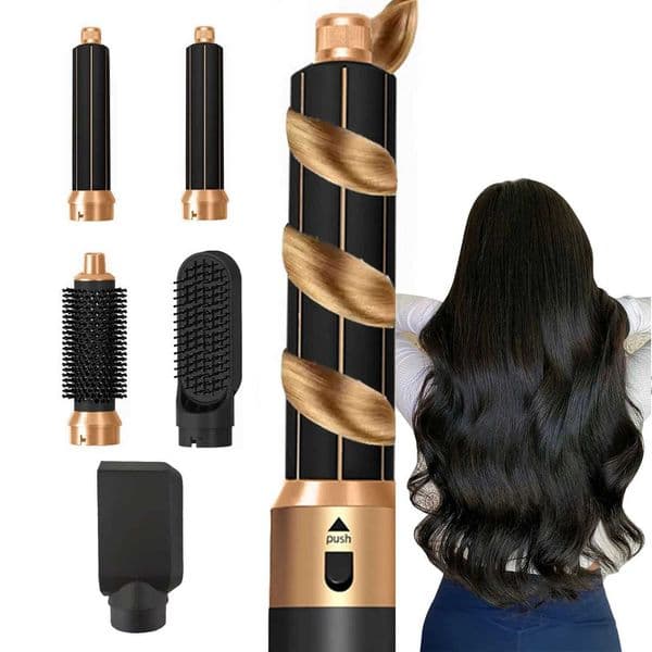 5 in 1 Hair Dryer Set Hair Curler Hot Comb Professional Curling Iron Hair Straightener Styling Tool Hair Dryer Household T260520