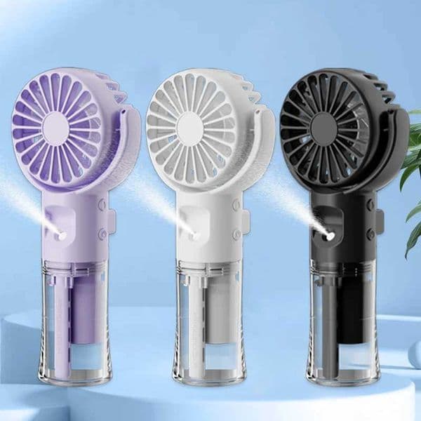 Portable Humidifier Fan Mini Water Mist Fan USB Rechargeable Mini Portable Handheld Fan with Humidifier Small Pocket Hand Fan T260520