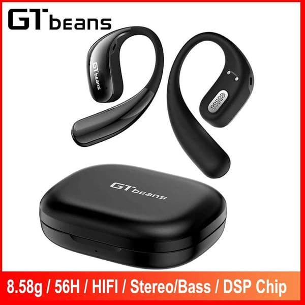 GTbeans E20 Bluetooth 60 Earphones True Wireless Headphones IP55 Waterproof 56Hrs Playtime Noise Reduction Open Earhook Earbuds T260521