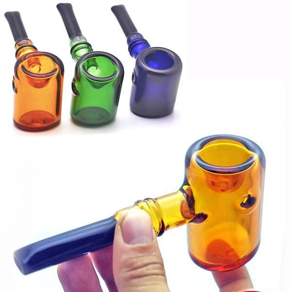 Mini Colorful Labs Hammer Sherlock glass tobacco pipe for smoking Brand High Quality New arrival glass stand hand Spoon pipe