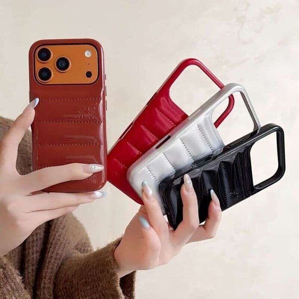Designer Phone Case Urban Sophisticated Leather Down Simple Phone Case Compatible With 17 16 Pro Max Personalized Trendy Ip15 14 Shockproof Case Thin Case