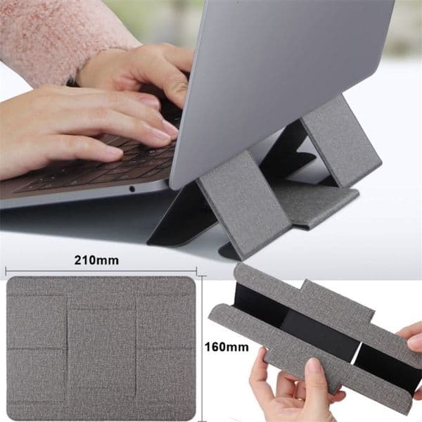 Foldable Tablet PU Stand for 125 13 14 15 16inch Laptop Holder Computer Tablets Bracket Adjustment Mount Office Accessories 260511ww