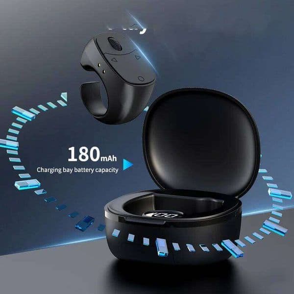 Roller Fingertip Remote Control Wireless Bluetooth Mobile Selfie Mice Video Automatic Page Turner Browsing Smart Ring New