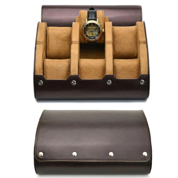Watch Travel Case 6 Slot Watch Roll Travel Case Organizer Display - PU Leather Watch Case - Watch Organizer for Men Women 260520