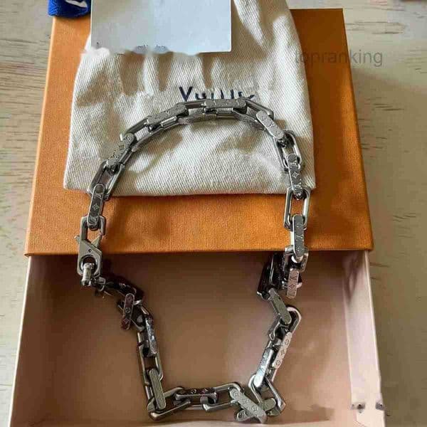 Pendant Necklaces Paris High Quality Punk Square Luxury designer Chain Necklace Hip Hop Pendants Quenching Thick Link Chain Collar Gothic Jewelry Men