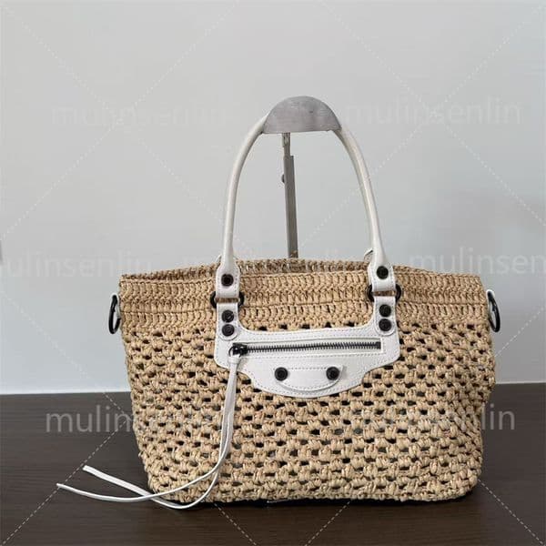 le city basket small in natura straw beach bags underarm bag designer raffias tote shopping purse handbag