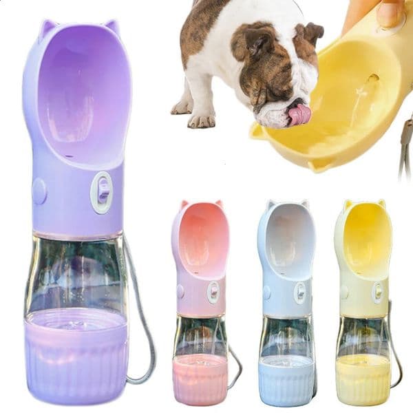 Cat Dog Bowl drink bottle Designer Free Shipping Pet Dog Bottle With Food Container For Small Medium Big Dogs Portable Travel 39025