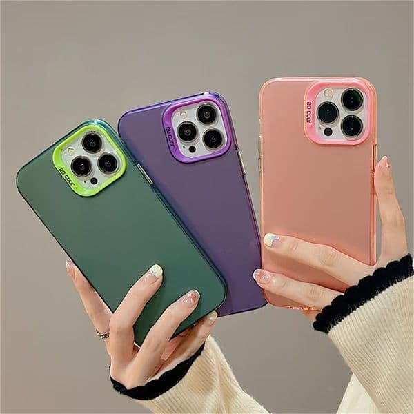 Comfortable Pure color silver case suitable for Apple 16 Pro Max phone iPhone 17 premium 14 hard case, 13 anti-drop, 15 new
