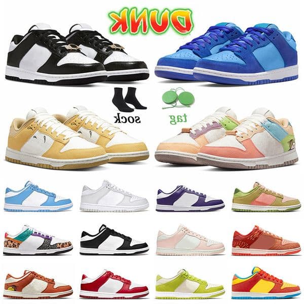 Shoes High quality UNC Coast Low Designer Bart Simpson off Sneakers Sun Club Green Apple Blue Raspberry Men Trainers World Champ White Team