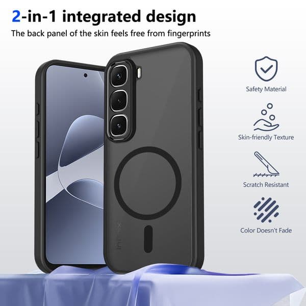 Frosted Magnetic Phone Case Suitable Infinix Hot 70 60 Pro Plus 50i 40i 4G 5G Nonslip Translucent Antifall Casing