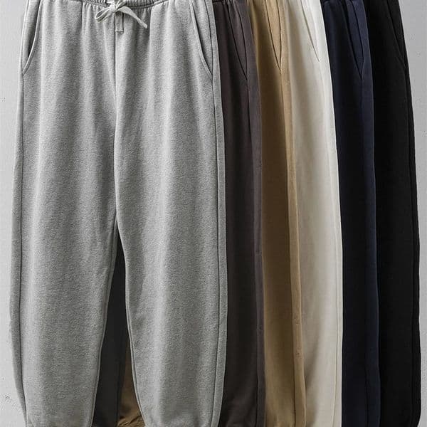 EN 500G Heavyweight Men Sweatpants Spring and Autumn 100 Cotton Loose Casual Sport Jogger Pants Mens Drawstring Trouse w260521