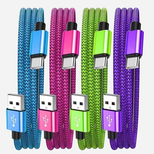 USB A To Type C Date Sync Line 3A Fast Charging For Samsung Huawei Android Mobile Phone Nylon Braided Wire Charger Cable ddmythur