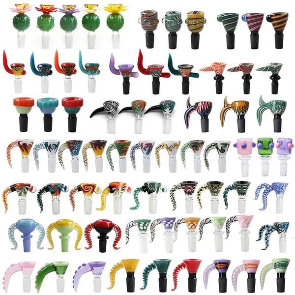 Beracky Top quality Glass bowls 14mm Male 20 style optional glass bowl pieces replacement for Glass Bongs