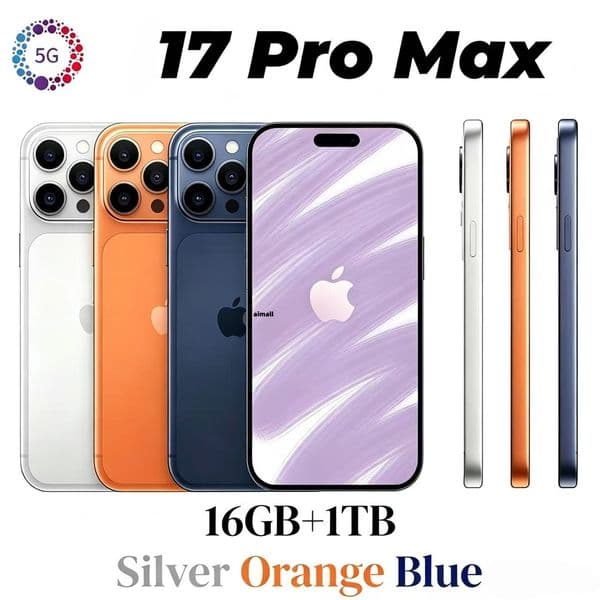 i17 Promax 5G Cell Phones with 6.9 inch Quad HD Displays 2TB 64GB Face Recognition Android 15 Powerful 20.0MP Camera System Refurbished Smartphones