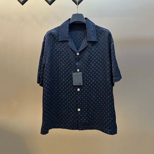 High quality designer brand clothing for summer, fashionable old money wind pressure flower shirts, fashionable casual men's short sleeved shirts