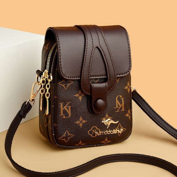 Luxury Brand Designer Bag Women's Small 2025 New Trendy Fashion Versatile Phone Coin Purse Multi-Layer Light Luxury Texture Shoulder Crossbody Bag