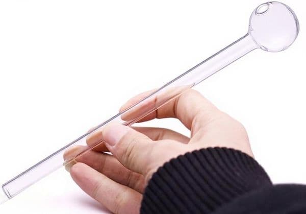 Long Big 20cm Smoking Glass Oil Burner Pipes Bubbler Straight Thick heady Clear 30mm Ball Hand tube nails Straw Pipe