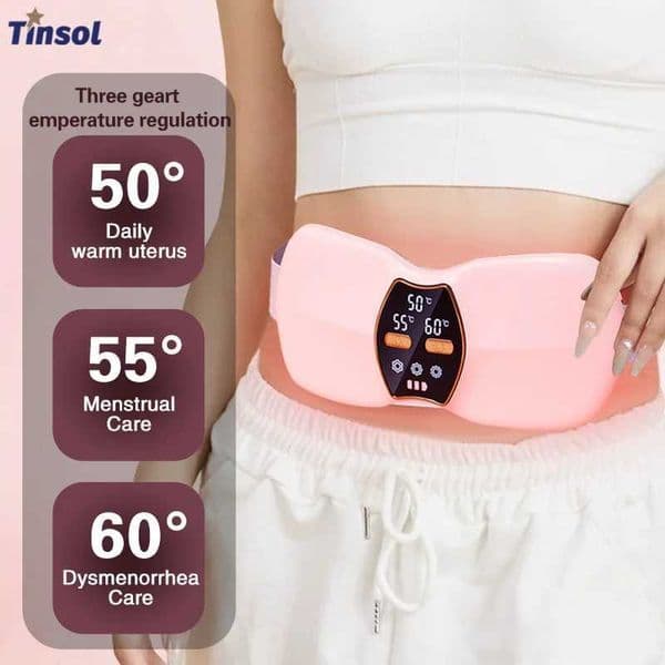 Womens Menstrual Period Heating Massage Belt with Three Temperature Settings Portable Abdominal Massager for Warming the Uterus L260525