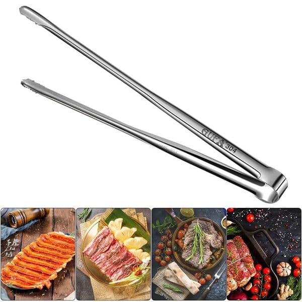 Grill Stainless Steel Food Tongs Metal Kitchen Tweezers Cooking Utensils for Salad Fish Steak Barbecue Buffet ddmynov