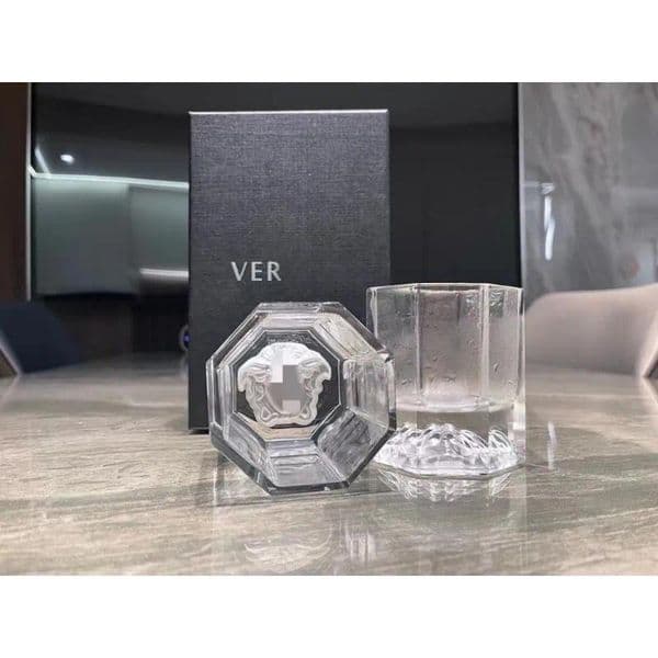 European Medusa Crystal Pair Whiskey Glass Crystal Glass Foreign Wine Cup Logo