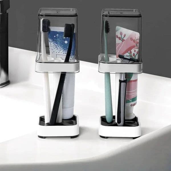 Mouthwash Cup, Toothpaste, Electric Toothbrush Storage Rack, Dust-proof, Draining, Adjustable Height, Inverted Mouth Cup ddmythur