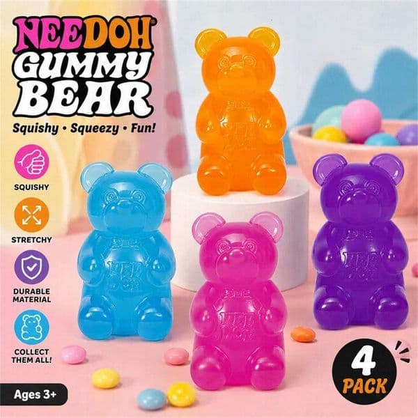 Cute Bear Maltose Squeeze Dough Colorful Sensory Toy Creative New Item Desk Decoration Stress Relief Doll Gifts BY AIR