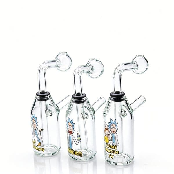 Wholesale Portable Cute Mini Glass Bubbler Oil Burner water bubbler Percolator Diffuser bong Pipes With Replace Smoking oil banger bowl