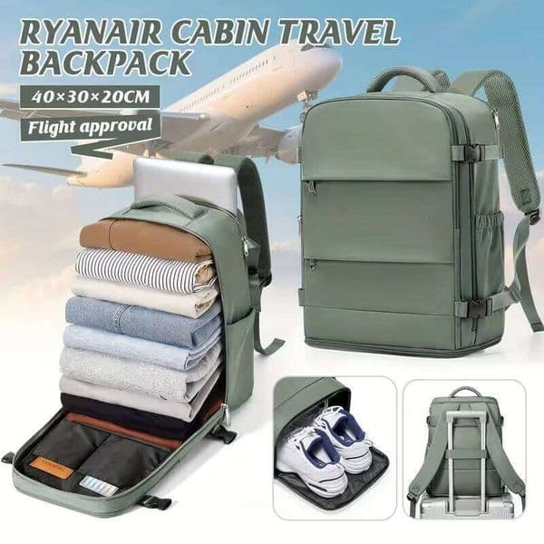 Ryanair 40x30x20 handluggage backpack Travel Wizzair Cabin Bag 15.6'' Laptop Outdoor College School Backpack