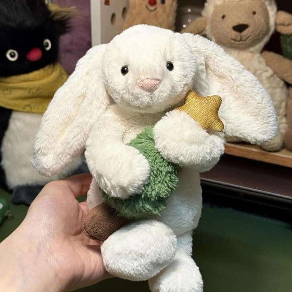 Dolls jellys Bashful Bunny 2 With Tree Plush Children's plush toys Hing crutches Christmas Bonnie Rabbit Soft Toy Cute Soothing the Doll GiftJelly CatJelly